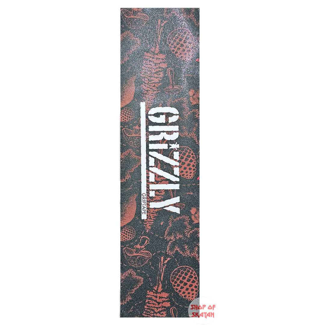 Grizzly Mushroom Tree Stamp Skateboard Griptape SHOP OF SKATAN
