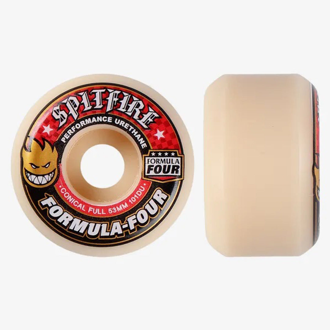 Spitfire Wheels Formula Four Lock-in Full Red Skateboard Wheels - 55mm 99a (Set