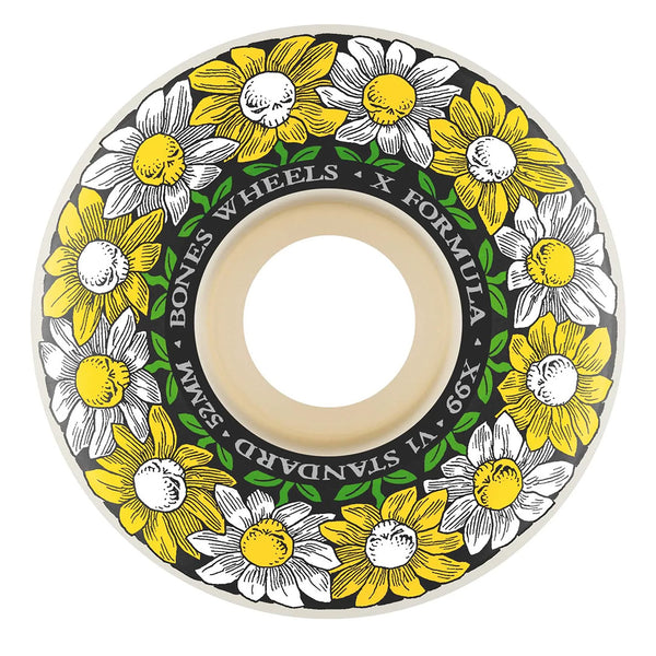 Bones - 52MM 99A Pushing Up Daisies V1 Standard X-Formula Skateboard Wheels