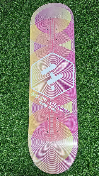 DBH - 8.0" Rings Orange + Pink Skateboard Deck