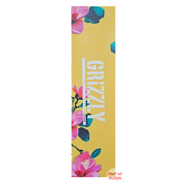 Grizzly - Blossom Stamp Yellow Skateboard Griptape