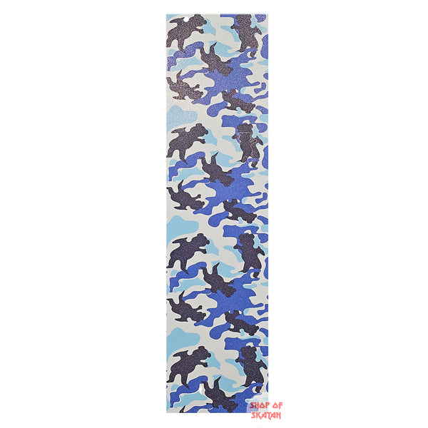 Grizzly - Camo Blue Bear Cut-Out Skateboard Griptape