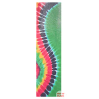 Grizzly - Curved Tie Dye Rainbow Green Bear Cut-Out Skateboard Griptape