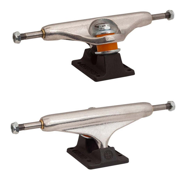 Independent - 139 / 8.0" Stage 11 Polished Silver Black Standard Skateboard Trucks