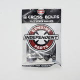 Independent - Genuine Parts Cross Bolts 1.5" Black Phillips Skateboard Hardware