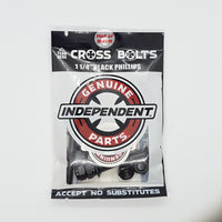 Independent - Genuine Parts Cross Bolts 1.25" Black Phillips Skateboard Hardware