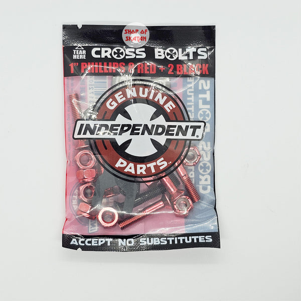 Independent - Genuine Parts Cross Bolts 1.0" Red Phillips Skateboard Hardware