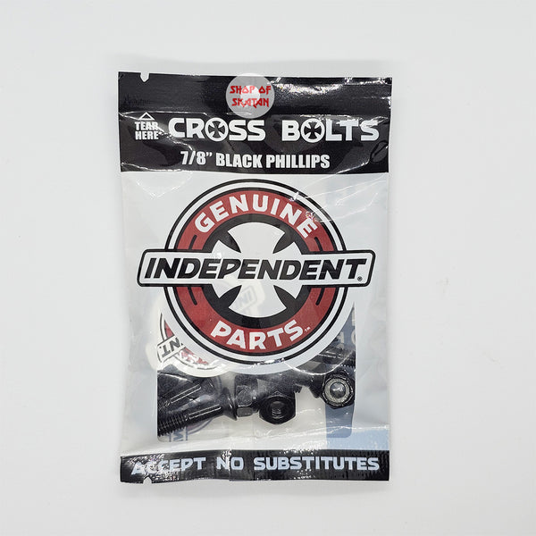 Independent - Genuine Parts Cross Bolts 7/8" Black Phillips Skateboard Hardware