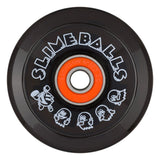 Slime Balls - 60MM 78A PAC-MAN OG Trans Black Light Ups Skateboard Wheels With Bronson G2 Bearings