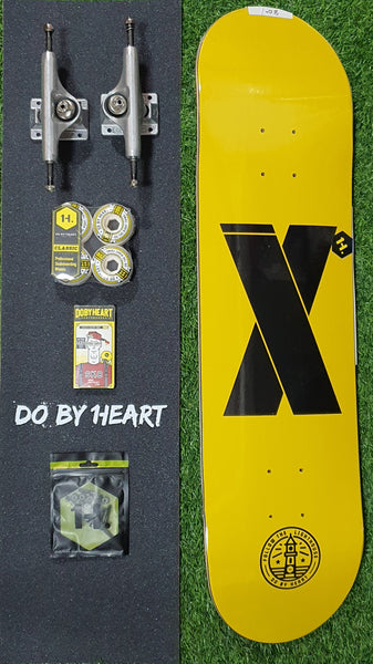 DBH - 8.0" X Black And Yellow Complete Skateboard