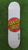 Santa Cruz - 8.0" Classic Dot White Skateboard Deck