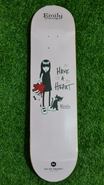 DBH x Emily The Strange - 7.25" Have A Heart Kids Skateboard Deck