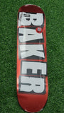 Baker - 8.0" Brand Logo Red Foil Skateboard Deck