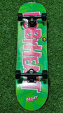 DBH - 7.5" Radley Pink On Green Kids Skateboard Deck