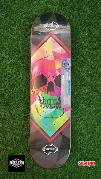 BDSkateCo - 8.0" Skull Black Skateboard Deck