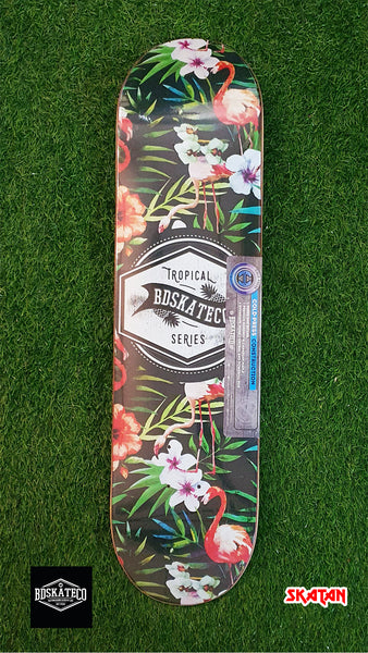 BDSkateCo - 8.0" Tropical Flamingo Skateboard Deck