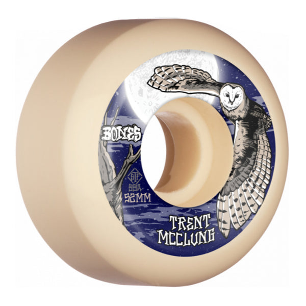 Bones - 52MM 99A McClung Barn Owl V5 Sidecut STF Skateboard Wheels