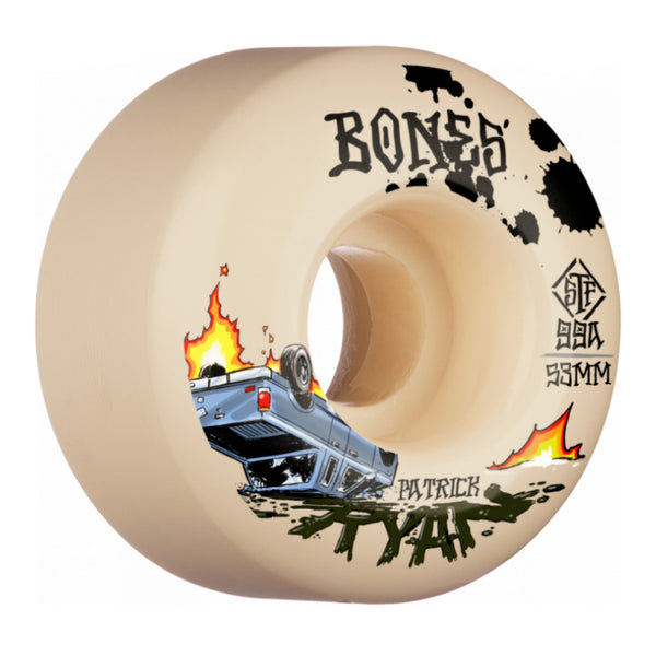 Bones - 53MM 99A Ryan Crash & Burn V4 Wide STF Skateboard Wheels