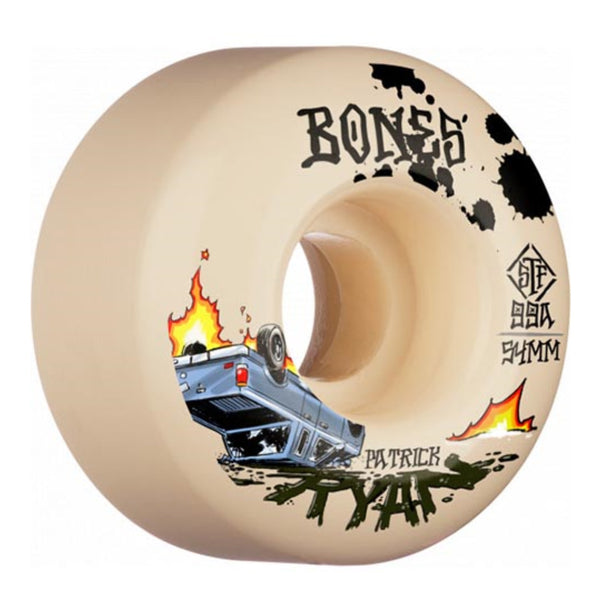 Bones - 54MM 99A Ryan Crash & Burn V4 Wide STF Skateboard Wheels