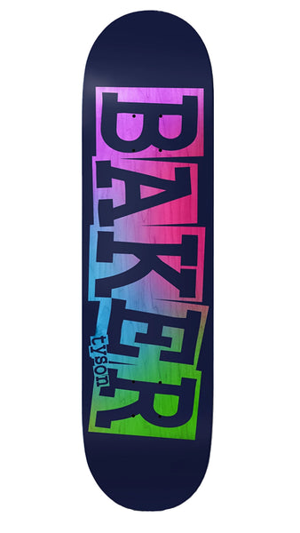 Baker - 8.25" Tyson Peterson Navy Rainbow Skateboard Deck