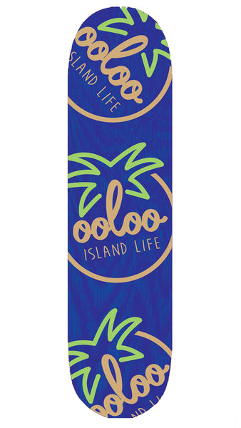 Ooloo Island Life - 8.0" | 8.25" OG Blue Logo Skateboard Deck