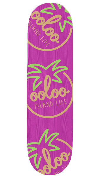 Ooloo Island Life - 8.0" | 8.25" OG Pink Logo Skateboard Deck