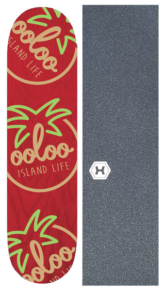 Ooloo Island Life - 8.0" | 8.25" OG Red Logo Skateboard Deck