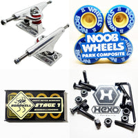 Homestar Skateboarding - Quick Complete Skateboard Parts - Trucks + Wheels + Bearings + Hardware