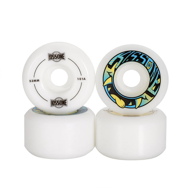 Kissone - 53MM 90A White Skateboard Wheels