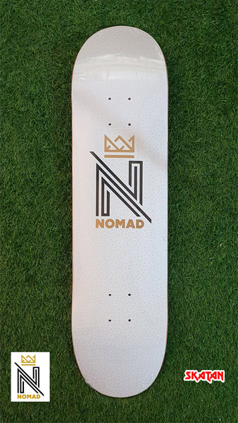 Nomad - 8.0" Logo White Skateboard Deck