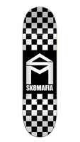 SK8MAFIA - 8.0" House Logo Black White Checkerboard Skateboard Deck