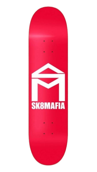SK8MAFIA - 8.0" House Logo Red Skateboard Deck