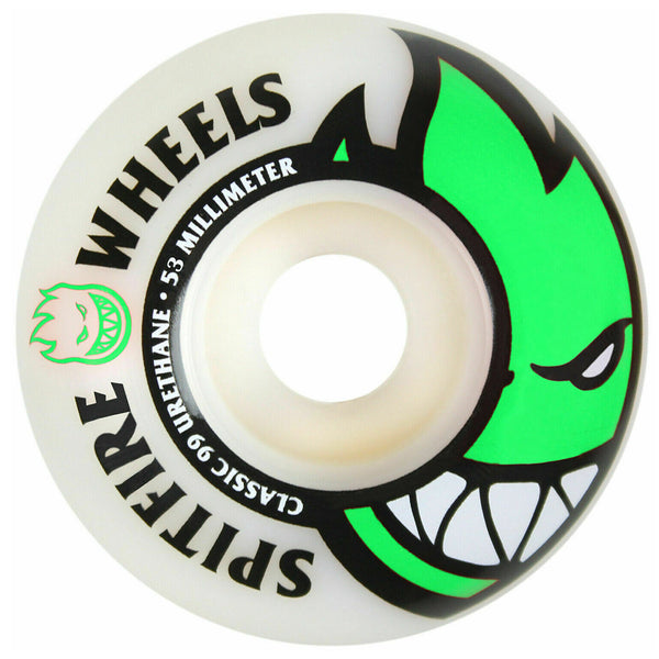 Spitfire - 53MM 99DU Classic Bighead Edition Green Skateboard Wheels