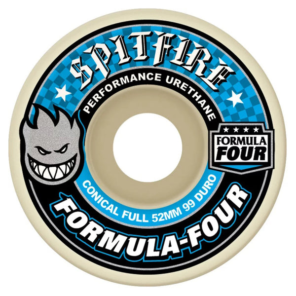 Spitfire - 54MM 99DU Formula Four Conical Full Blue Skateboard Wheels