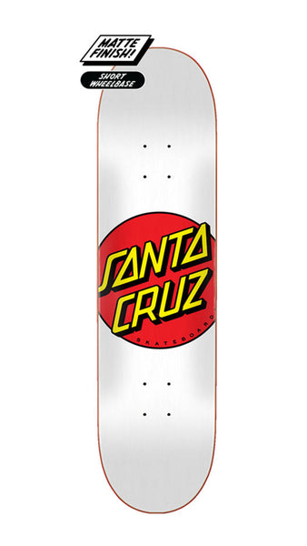 Santa Cruz - 8.0" Classic Dot White Skateboard Deck