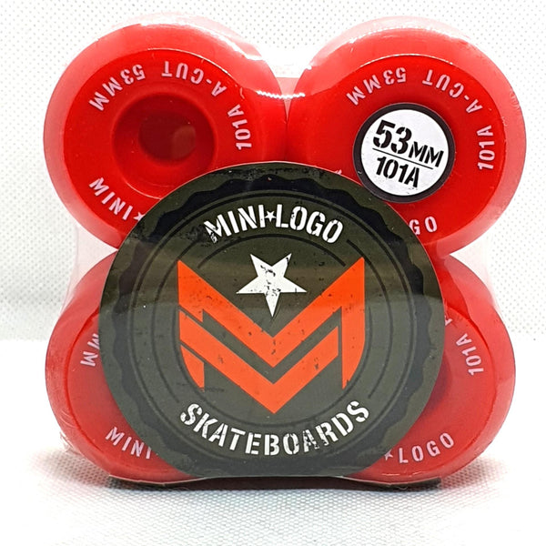 Mini Logo - 53MM 101A A-Cut Red Skateboard Wheels