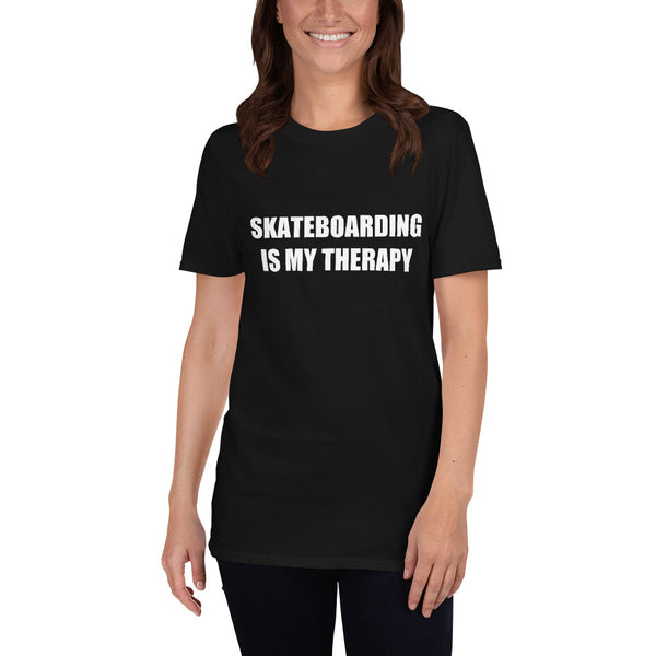 Skateboarding Is My Therapy - Short-Sleeve Unisex T-Shirt