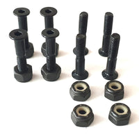 Black - 1.0" Bolts & Nuts Skateboard Hardware