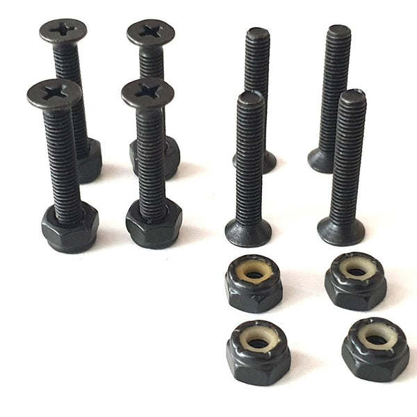 Black - 1.5" 38MM Bolts & Nuts Skateboard Hardware